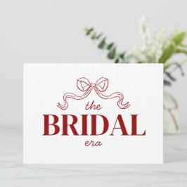 Invitación La Era Nupcial | Boda Boceto de Lazo de Cinta Roja