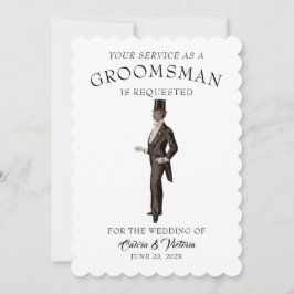 Invitación La era victoriana Groomsmaqn