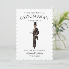 Invitación La era victoriana Groomsmaqn
