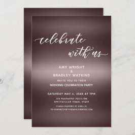 Invitación La escritura a mano nos celebra con el oro Rosa