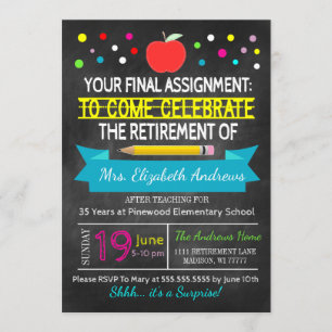Invitación La escuela de retiro de profesores de Chalkboard e
