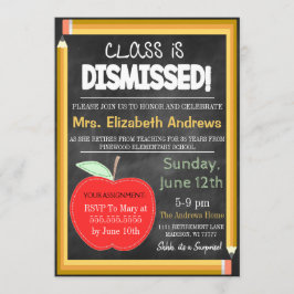 Invitación La escuela de retiro de profesores de Chalkboard e