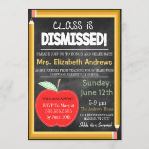 Invitación La escuela de retiro de profesores de Chalkboard e