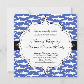 Invitación La escuela de tiburones es divertida, azul y blanc