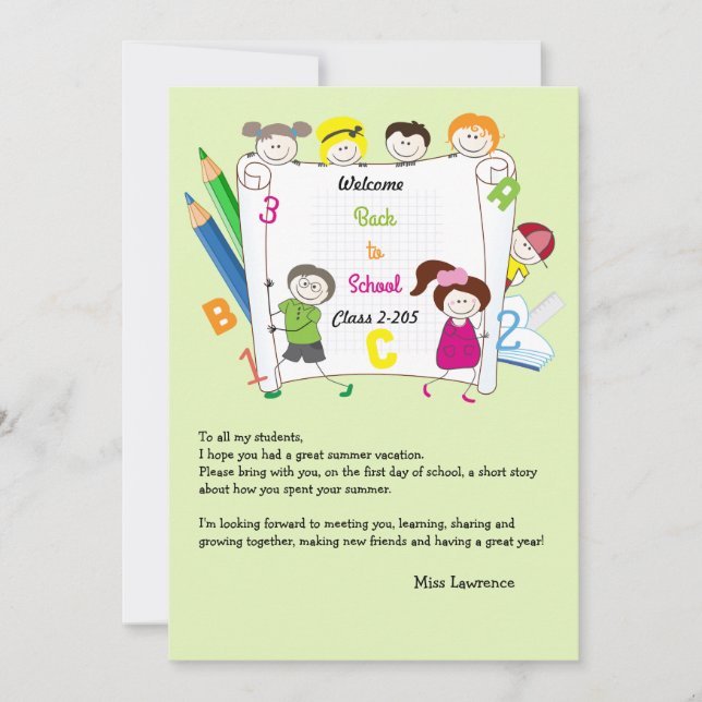 Invitación La escuela embroma al evento para romper el hielo (Anverso)