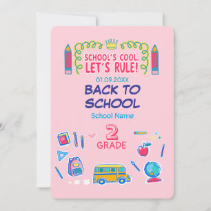 Invitación La escuela es genial, vamos a dominar Segundo Grad