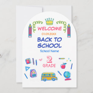 Invitación La escuela es genial, vamos a dominar Segundo Grad