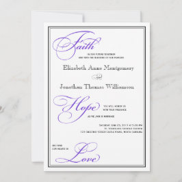 Invitación La esperanza de la fe púrpura Amor Guión Invitació