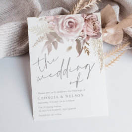 Invitación La espléndida floral de Rubor El Boda de