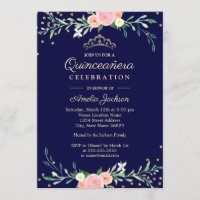 La espuma floral de la marina Confetti Quinceanera