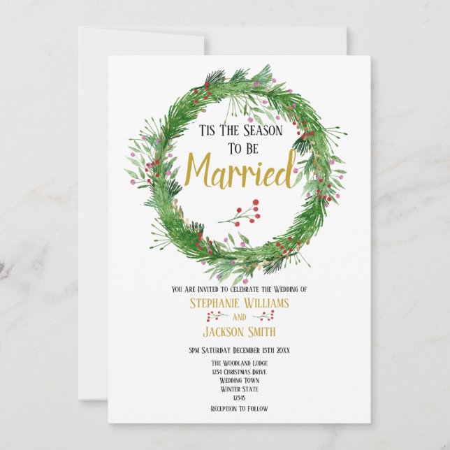 Invitación La estación para casarse | Boda de la vegetación d (Anverso)