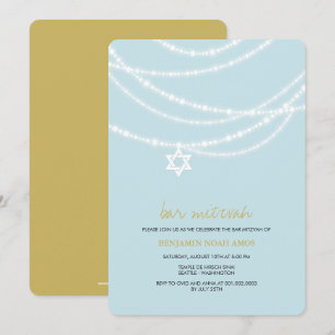 Invitación La estrella azul de las chispas de Mitzvah de la