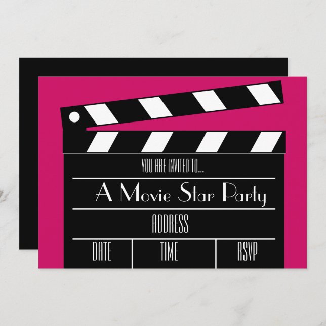 Invitación La estrella de cine Hollywood viste para arriba al (Anverso / Reverso)