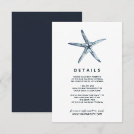 Invitación La estrella de mar azul | Detalles del invitado de