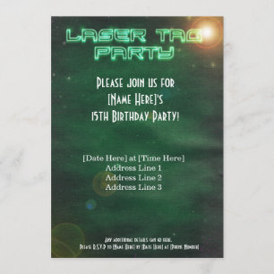 Invitación La etiqueta verde del laser invita