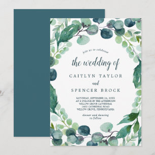 Invitación La exuberante vegetación y Eucalipto El Boda de