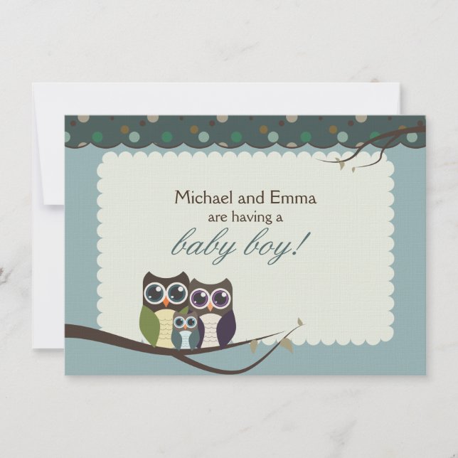 Invitación La familia búlgara Baby Shower para el niño (Anverso)
