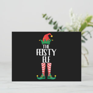 Invitación La familia de elfos traviesos Grupo de Navidad Reg
