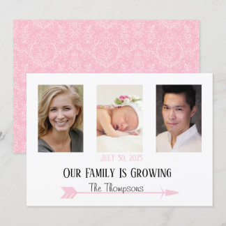 Invitación La familia de fotos familiares personalizadas está