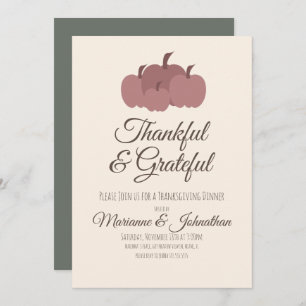 Invitación La familia de la cena de gracias por las calabazas