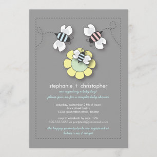 Invitación La familia feliz de la abeja junta Baby Shower