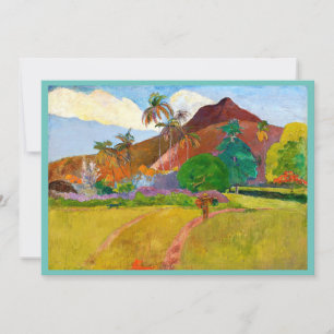 Invitación La famosa pintura del paisaje tahitiano de Paul Ga