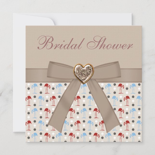 Invitación La fantasía de los flamencos de las novias (Anverso)