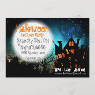 Invitación La fantasmagórica casa de Halloween