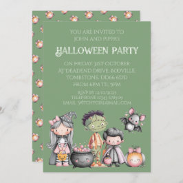 Invitación La fascinante fiesta de Halloween de los niños