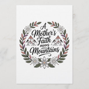 Invitación La fe de una madre mueve montañas