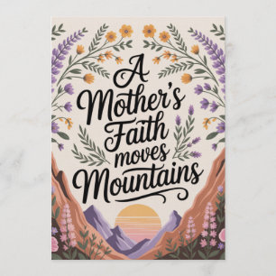 Invitación La fe de una madre mueve montañas