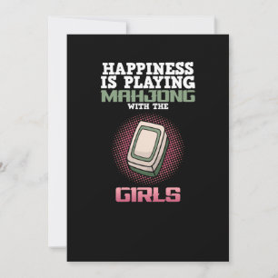 Invitación La felicidad es jugar los juegos de Mahjong Game P