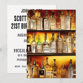 Invitación La fiesta artística de acuarela del bar de atrás