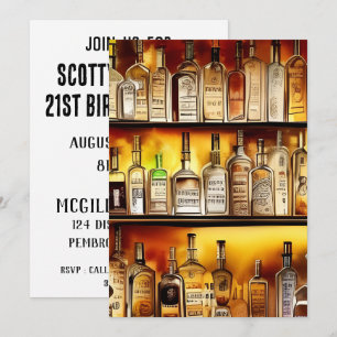 Invitación La fiesta artística de acuarela del bar de atrás