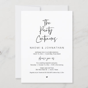 Invitación La Fiesta Continúa, Negro, Huida de Boda