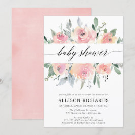 Invitación La fiesta de bienvenida al bebé del chica,