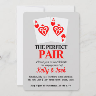 Invitación La fiesta de compromiso de la pareja perfecta