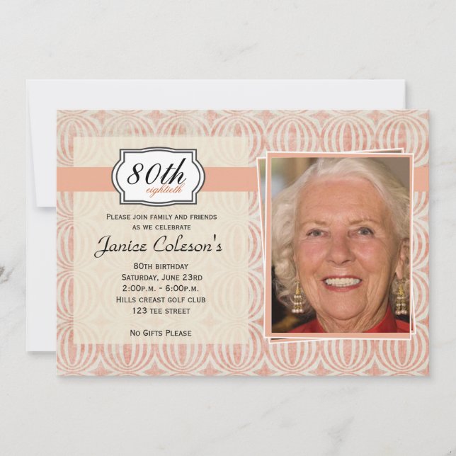 Invitación La fiesta de cumpleaños adulta de la foto de las (Anverso)