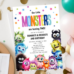 Invitación La Fiesta de Cumpleaños Conjunta de Nuestros Peque