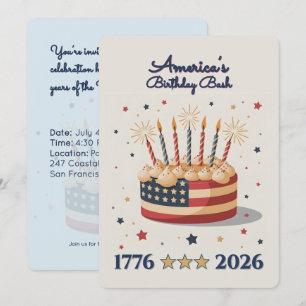 Invitación La Fiesta de Cumpleaños de América 1776-2026