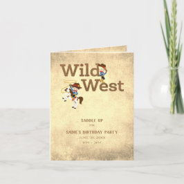 Invitación La fiesta de cumpleaños de Cowgirl Wild West Child