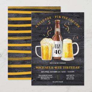 Invitación La fiesta de cumpleaños de la cerveza se está haci