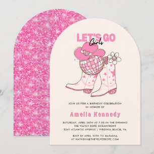 Invitación La fiesta de cumpleaños de la lechera rosa deja ir