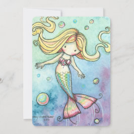 Invitación La fiesta de cumpleaños de la sirena cutánea invit
