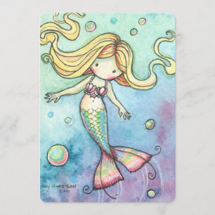 Invitación La fiesta de cumpleaños de la sirena cutánea invit