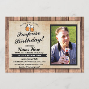 Invitación La fiesta de cumpleaños de la sorpresa de la foto