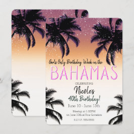 Invitación La fiesta de cumpleaños de las chicas de verano de