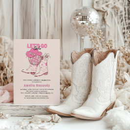Invitación La fiesta de cumpleaños de las vacas rosadas deja