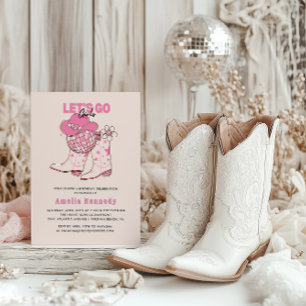 Invitación La fiesta de cumpleaños de las vacas rosadas deja 