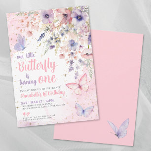 Invitación La Fiesta de Cumpleaños de Nuestra Mariposa Rosa N